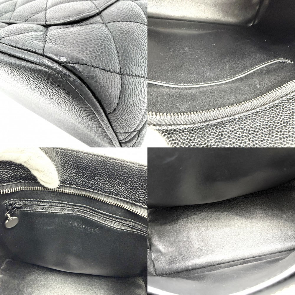 CHANEL シャネル ハンドバッグ マトラッセ 復刻トート トートバッグ ココマーク キャビアスキン ブラック 黒 シルバー金具 レディース【中古品】