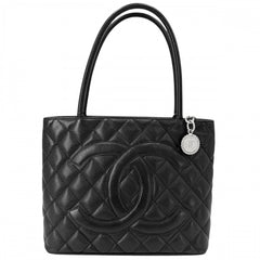 CHANEL シャネル ハンドバッグ マトラッセ 復刻トート トートバッグ ココマーク キャビアスキン ブラック 黒 シルバー金具 レディース【中古品】