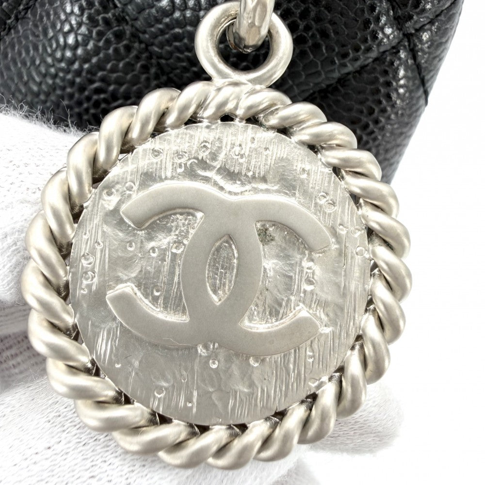 CHANEL シャネル ハンドバッグ マトラッセ 復刻トート トートバッグ ココマーク キャビアスキン ブラック 黒 シルバー金具 レディース【中古品】