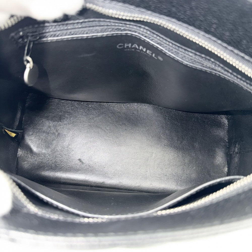 CHANEL シャネル ハンドバッグ マトラッセ 復刻トート トートバッグ ココマーク キャビアスキン ブラック 黒 シルバー金具 レディース【中古品】