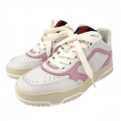 GUCCI グッチ スニーカー リウェブ ローカット ファッションアイテム シューズ 35 1/2サイズ 約22.5cm 靴 785728 レザー ホワイト 白 ピンク レディース【中古品】
