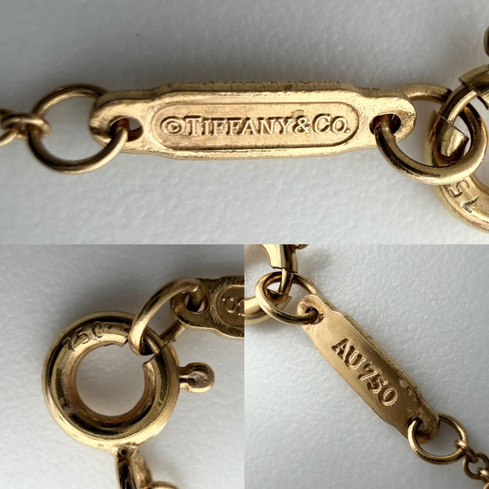 TIFFANY&Co. ティファニー ネックレス アトラス スモール ピアスドサークル ペンダント ジュエリー 18金PG Au750 アクセサリー K18ピンクゴールド ダイヤモンド レディース 約3.2g【中古品】