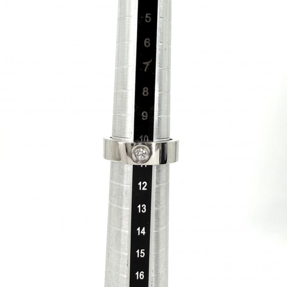 CARTIER カルティエ 指輪 アニバーサリー リング ジュエリー アクセサリー 1Pダイヤ 18金WG Au750 51サイズ K18ホワイトゴールド ダイヤモンド 約10.5号 レディース 約11.4g【中古品】