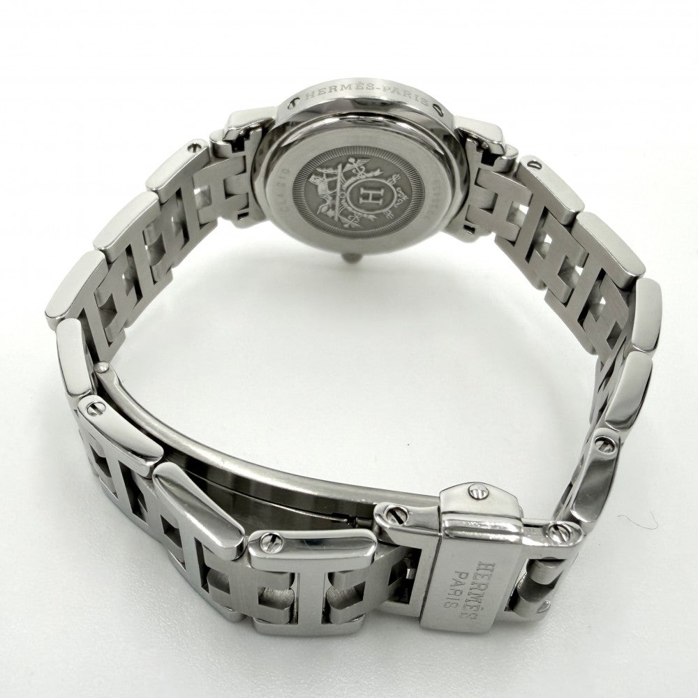 HERMES エルメス 腕時計 クリッパー デイト SS 電池式 CL4.210 クオーツ ステンレススチール シルバー レディース【中古品】