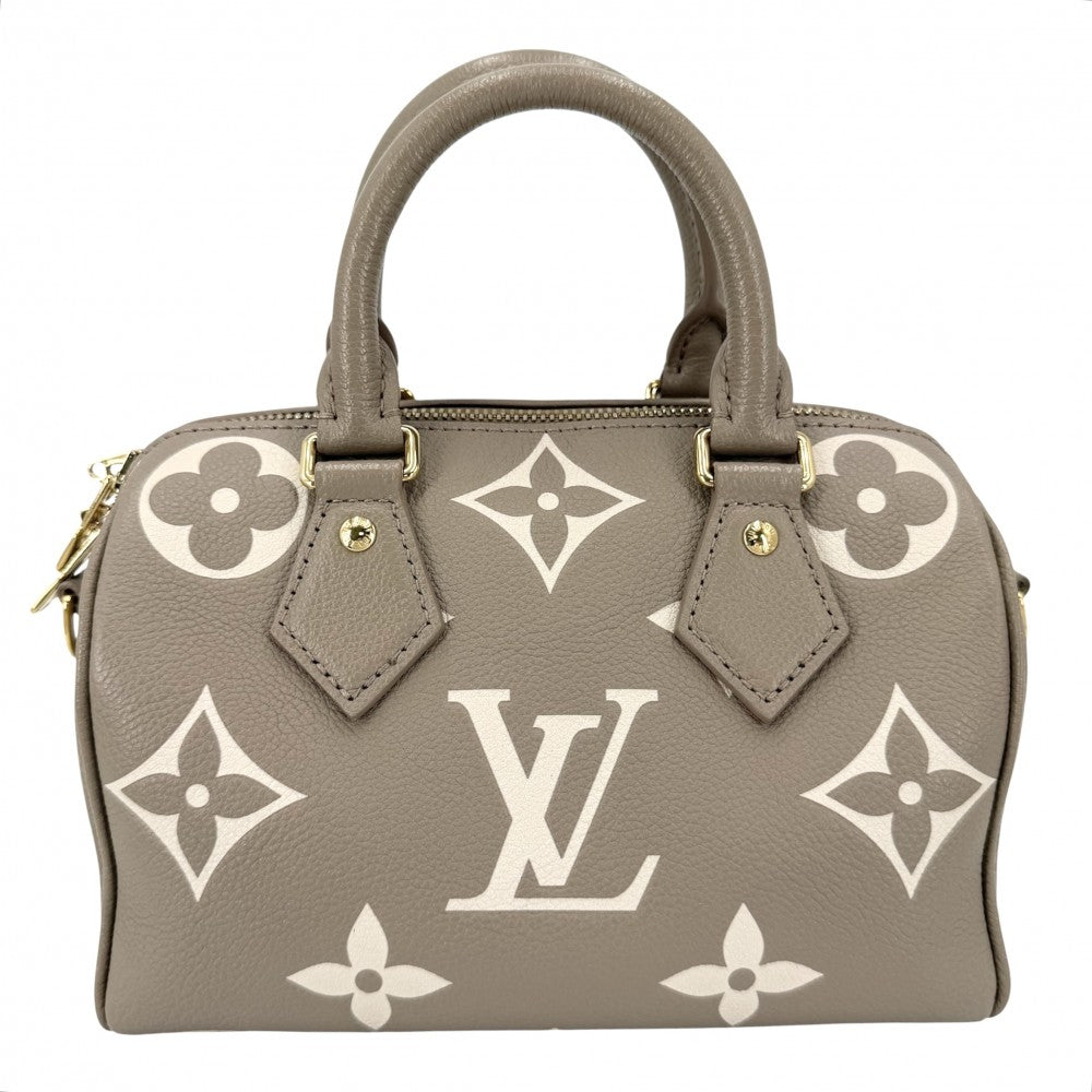 LOUIS VUITTON ルイヴィトン 2WAY バイカラ―モノグラムアンプラント スピーディバンドリエール20 ミニハンドバッグ ショルダーバッグ M46575 トゥルトレールグレー クリーム ゴールド金具 レディース【中古品】