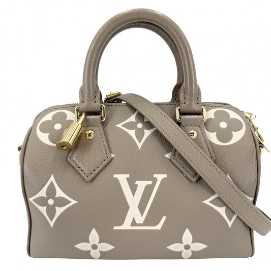 LOUIS VUITTON ルイヴィトン 2WAY バイカラ―モノグラムアンプラント スピーディバンドリエール20 ミニハンドバッグ ショルダーバッグ M46575 トゥルトレールグレー クリーム ゴールド金具 レディース【中古品】