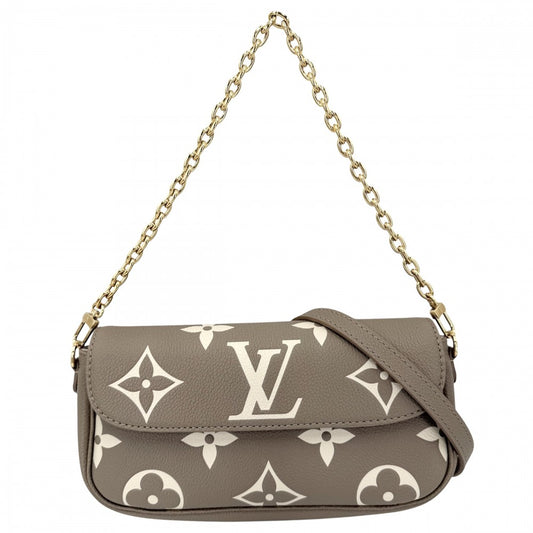 LOUIS VUITTON ルイヴィトン ショルダーバッグ モノグラムアンプラント ウォレット オン チェーン アイビー チェーンウォレット M82211 トゥルトレームグレー クリーム ゴールド金具 レディース【中古品】