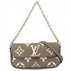 LOUIS VUITTON ルイヴィトン ショルダーバッグ モノグラムアンプラント ウォレット オン チェーン アイビー チェーンウォレット M82211 トゥルトレームグレー クリーム ゴールド金具 レディース【中古品】