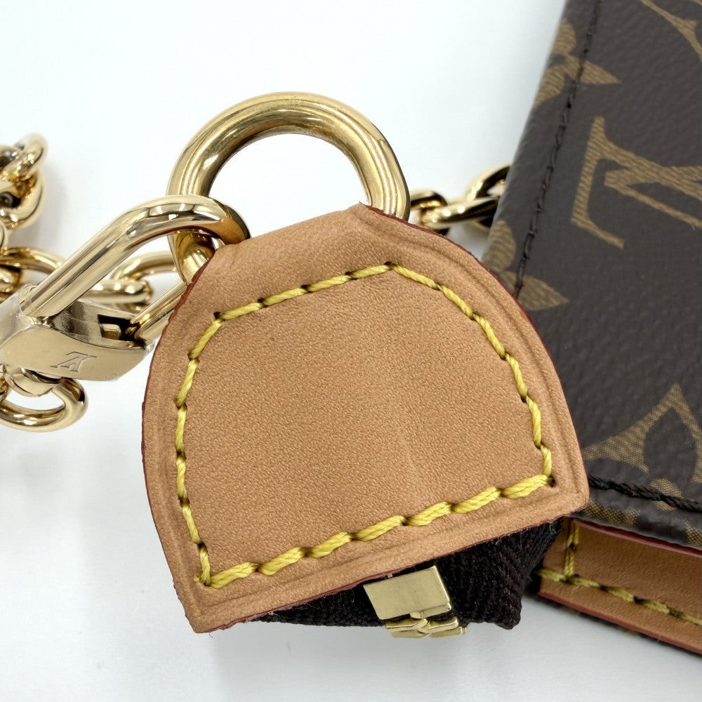 LOUIS VUITTON ルイヴィトン ショルダーバッグ モノグラム トイレタリーポーチ オンチェーン クラッチバッグ チェーンショルダー M81412 ブラウン 茶 ゴールド金具 レディース【中古品】