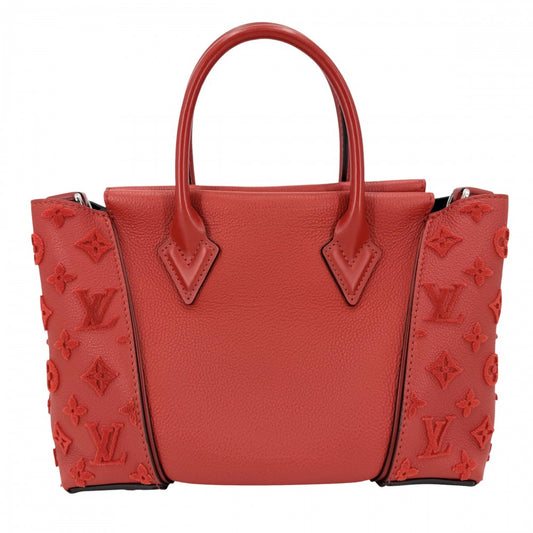 LOUIS VUITTON ルイヴィトン 2WAY モノグラムタフタージュ ヴェールトートＷ ハンドバッグ ショルダーバッグ かばん 鞄 M94640 レッド 赤 シルバー金具 レディース【中古品】