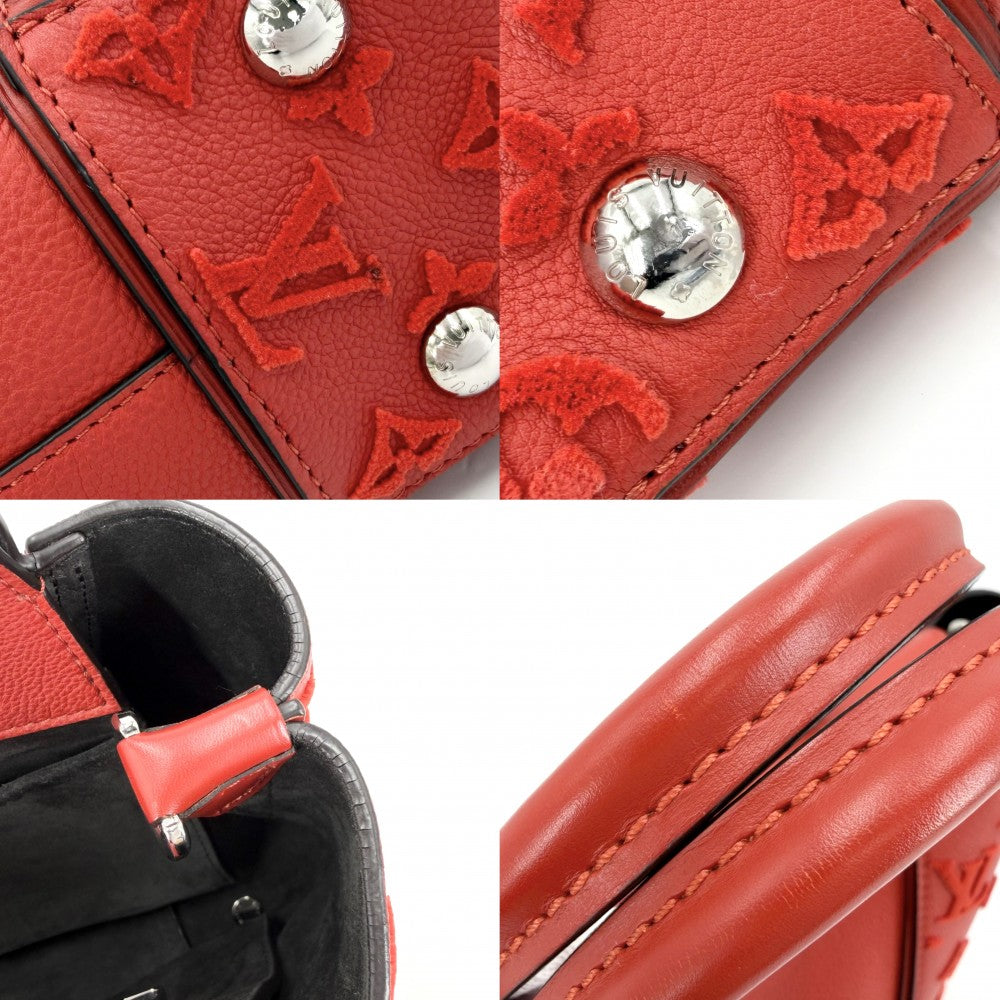LOUIS VUITTON ルイヴィトン 2WAY モノグラムタフタージュ ヴェールトートＷ ハンドバッグ ショルダーバッグ かばん 鞄 M94640 レッド 赤 シルバー金具 レディース【中古品】
