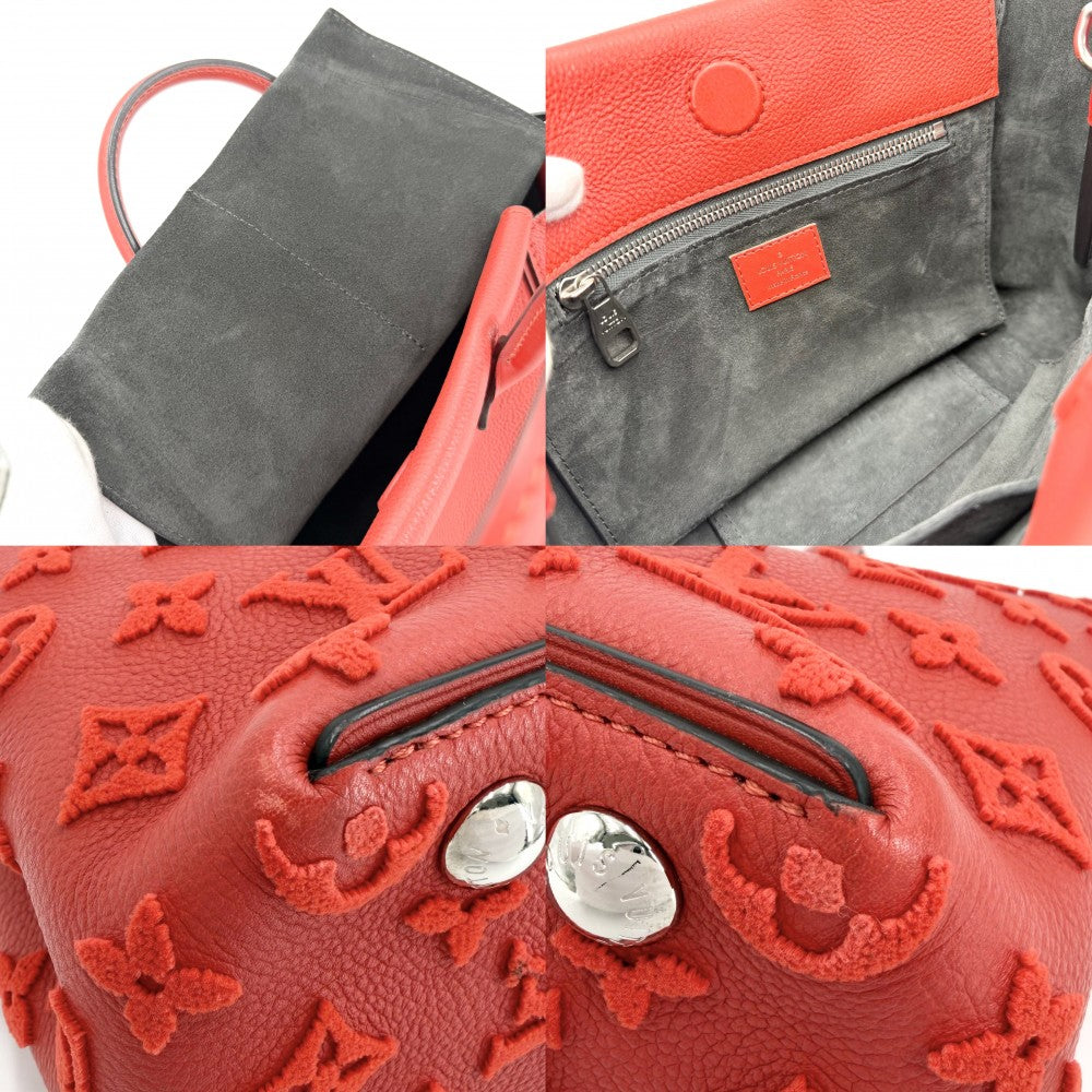 LOUIS VUITTON ルイヴィトン 2WAY モノグラムタフタージュ ヴェールトートＷ ハンドバッグ ショルダーバッグ かばん 鞄 M94640 レッド 赤 シルバー金具 レディース【中古品】