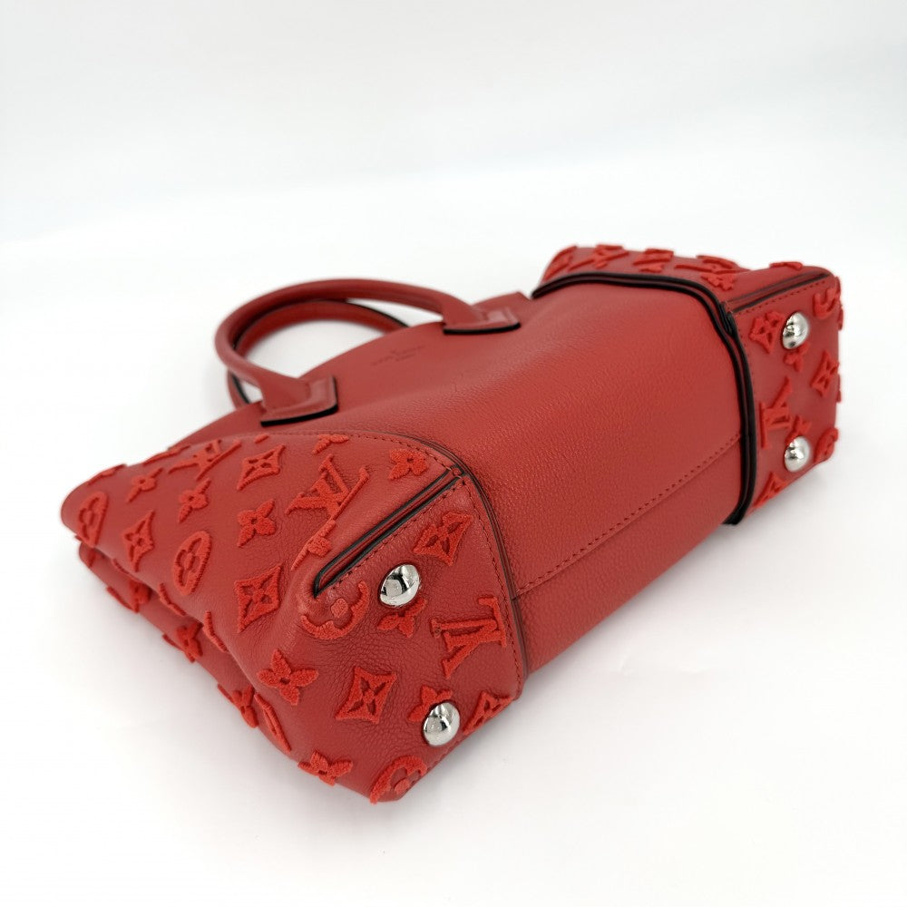 LOUIS VUITTON ルイヴィトン 2WAY モノグラムタフタージュ ヴェールトートＷ ハンドバッグ ショルダーバッグ かばん 鞄 M94640 レッド 赤 シルバー金具 レディース【中古品】