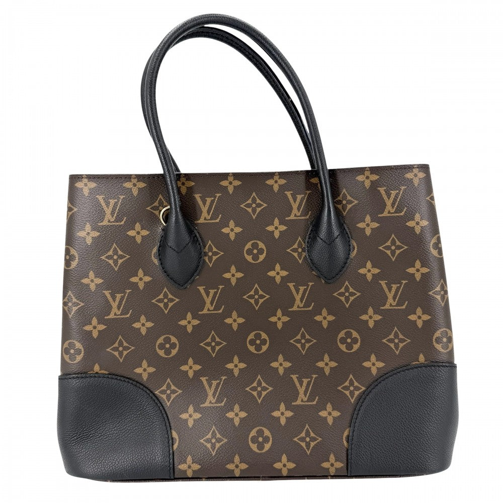 LOUIS VUITTON ルイヴィトン 2WAY モノグラム フランドリン トートバッグ ショルダーバッグ ハンドバッグ かばん 鞄 M41595 ブラウン 茶 ブラック 黒 ゴールド金具 レディース【中古品】