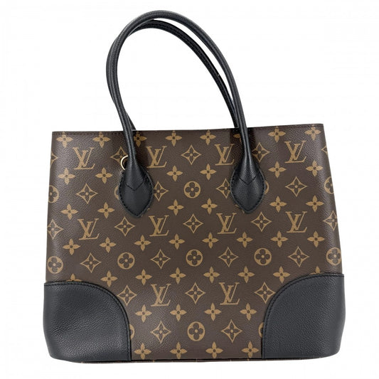 LOUIS VUITTON ルイヴィトン 2WAY モノグラム フランドリン トートバッグ ショルダーバッグ ハンドバッグ かばん 鞄 M41595 ブラウン 茶 ブラック 黒 ゴールド金具 レディース【中古品】
