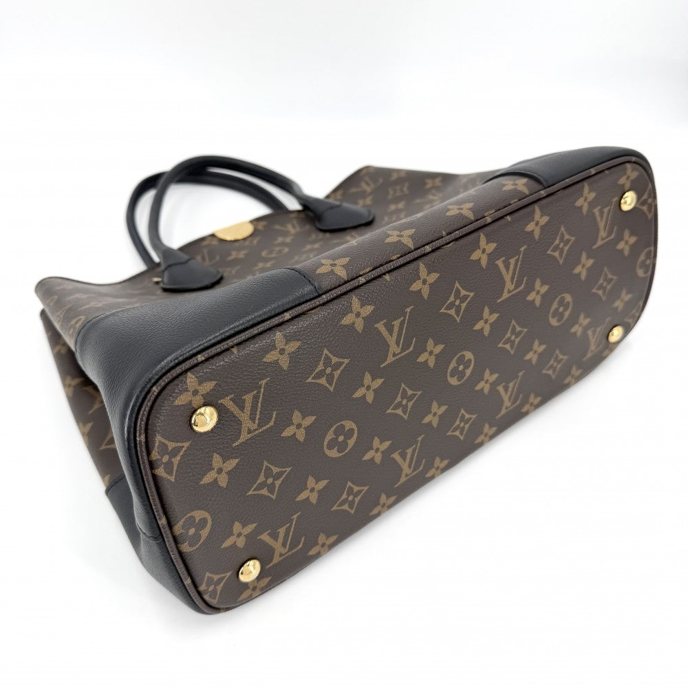 LOUIS VUITTON ルイヴィトン 2WAY モノグラム フランドリン トートバッグ ショルダーバッグ ハンドバッグ かばん 鞄 M41595 ブラウン 茶 ブラック 黒 ゴールド金具 レディース【中古品】