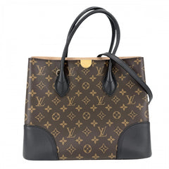 LOUIS VUITTON ルイヴィトン 2WAY モノグラム フランドリン トートバッグ ショルダーバッグ ハンドバッグ かばん 鞄 M41595 ブラウン 茶 ブラック 黒 ゴールド金具 レディース【中古品】