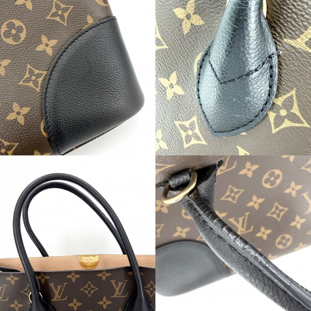 LOUIS VUITTON ルイヴィトン 2WAY モノグラム フランドリン トートバッグ ショルダーバッグ ハンドバッグ かばん 鞄 M41595 ブラウン 茶 ブラック 黒 ゴールド金具 レディース【中古品】