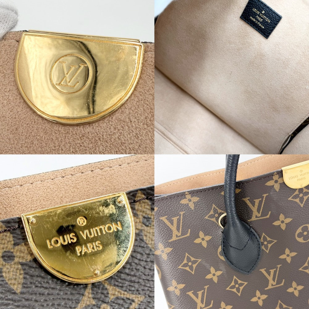 LOUIS VUITTON ルイヴィトン 2WAY モノグラム フランドリン トートバッグ ショルダーバッグ ハンドバッグ かばん 鞄 M41595 ブラウン 茶 ブラック 黒 ゴールド金具 レディース【中古品】