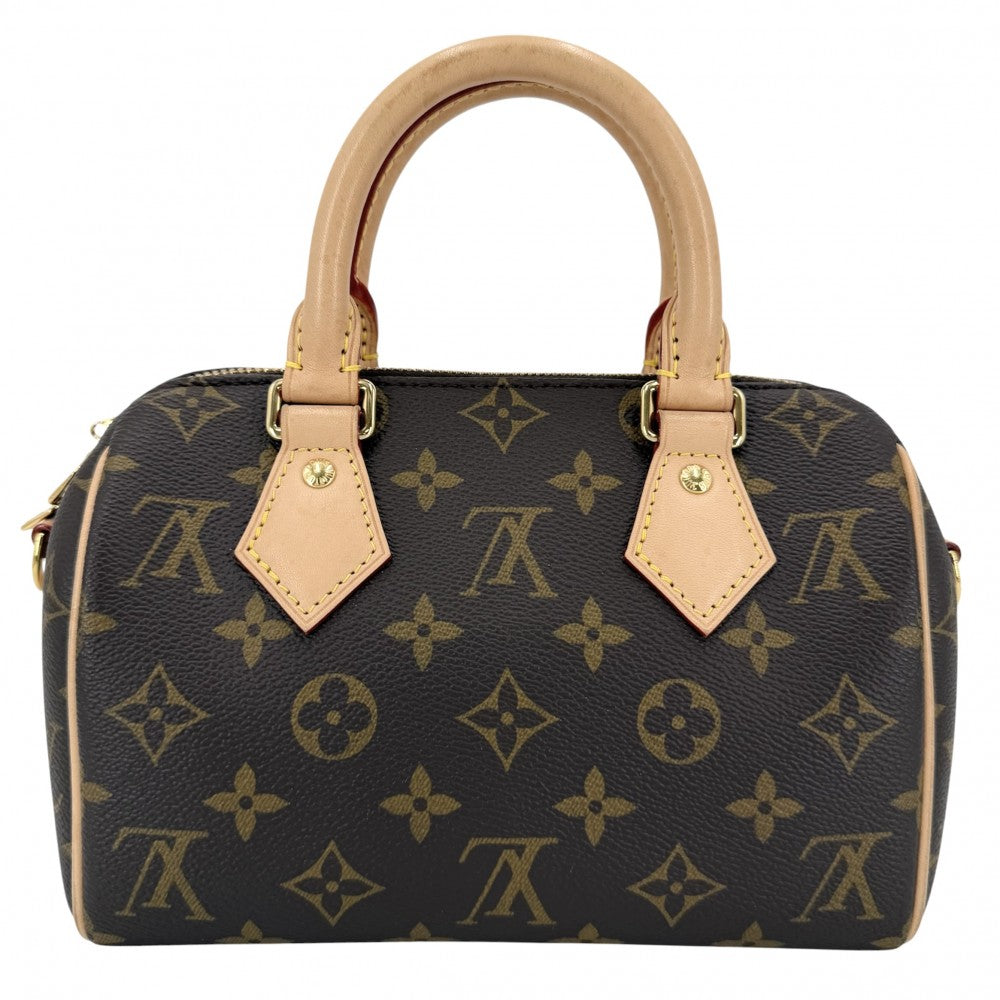 LOUIS VUITTON ルイヴィトン 2WAY モノグラム スピーディバンドリエール20 ハンドバッグ ショルダーバッグ 鞄 かばん M46222 ブラウン 茶 ゴールド金具 レディース【中古品】