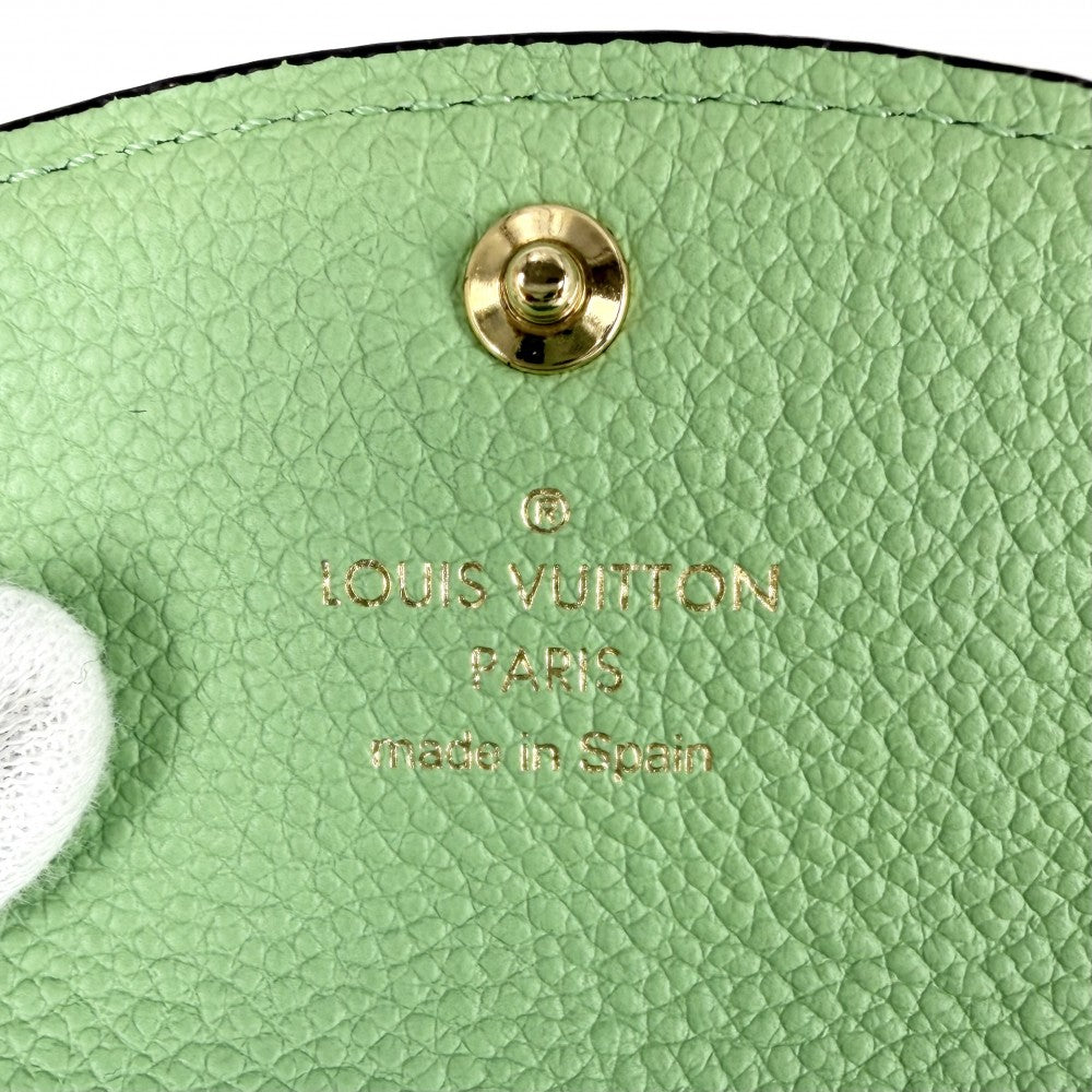LOUIS VUITTON ルイヴィトン 二つ折り財布 モノグラムアンプラント ポルトモネロザリ ミニウォレット ミニ財布 M81922 モノグラムアンプラント グリーン 緑 ゴールド金具 レディース【中古品】