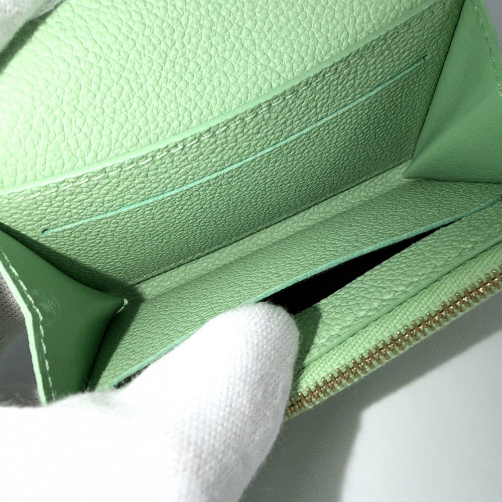 LOUIS VUITTON ルイヴィトン 二つ折り財布 モノグラムアンプラント ポルトモネロザリ ミニウォレット ミニ財布 M81922 モノグラムアンプラント グリーン 緑 ゴールド金具 レディース【中古品】