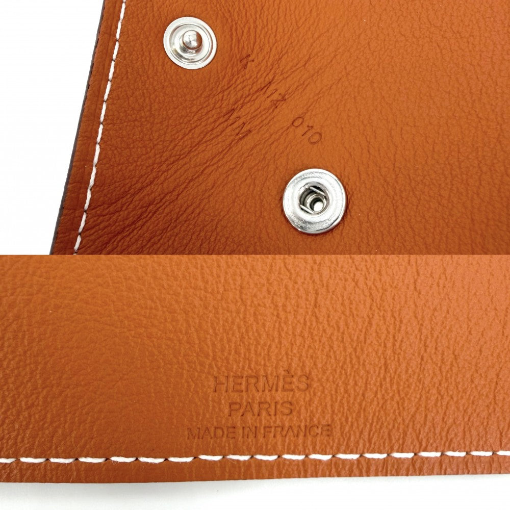 HERMES エルメス 雑貨 ミーズ・エ・ルランス/ローブ・デュ・ソワール ヴィドポッシュ トレイ 小物入れ インテリア メンズ レディース 馬柄 K刻印 レザー ブラウン系 シルバー金具 ユニセックス 2025年【中古品】