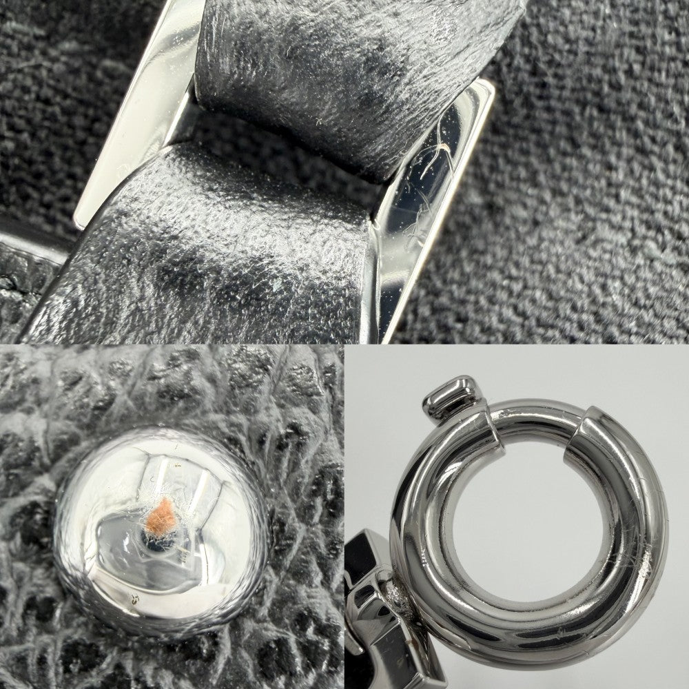 MARTIN MARGIELA マルタンマルジェラ 2WAY 5AC ハンドバッグ ショルダーバッグ MAISON MARGIELA メゾンマルジェラ SB1WG0047 レザー キャンバス ブラック 黒 シルバー金具 レディース【中古品】