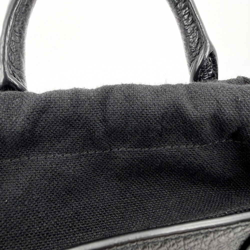 MARTIN MARGIELA マルタンマルジェラ 2WAY 5AC ハンドバッグ ショルダーバッグ MAISON MARGIELA メゾンマルジェラ SB1WG0047 レザー キャンバス ブラック 黒 シルバー金具 レディース【中古品】