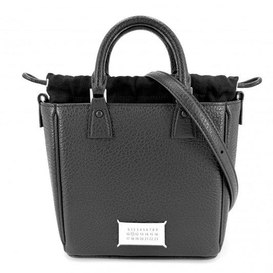 MARTIN MARGIELA マルタンマルジェラ 2WAY 5AC ハンドバッグ ショルダーバッグ MAISON MARGIELA メゾンマルジェラ SB1WG0047 レザー キャンバス ブラック 黒 シルバー金具 レディース【中古品】