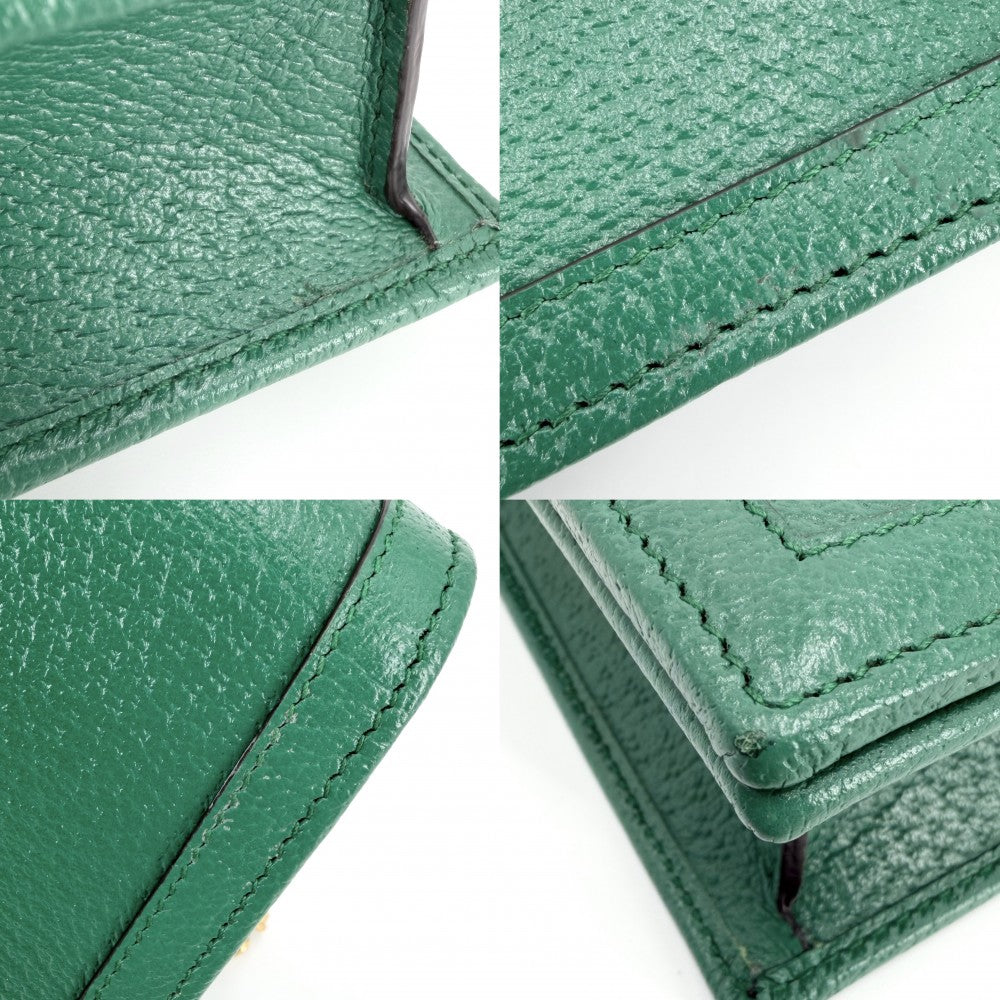 GUCCI グッチ ショルダーバッグ ダイアナ ミニバッグ チェーン バンブー 696817 レザー グリーン 緑 ゴールド金具 レディース【中古品】