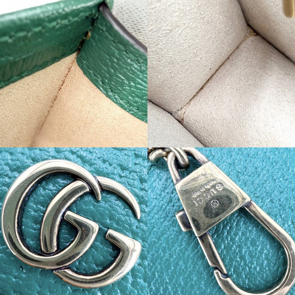 GUCCI グッチ ショルダーバッグ ダイアナ ミニバッグ チェーン バンブー 696817 レザー グリーン 緑 ゴールド金具 レディース【中古品】