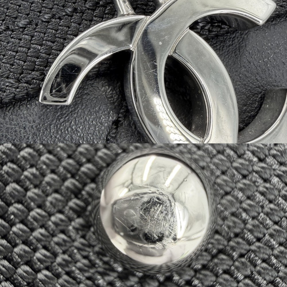 CHANEL シャネル トートバッグ パリビアリッツMM ハンドバッグ ココマーク ココマーク A34209 コーティングキャンバス レザー ブラック 黒 シルバー金具 レディース【中古品】