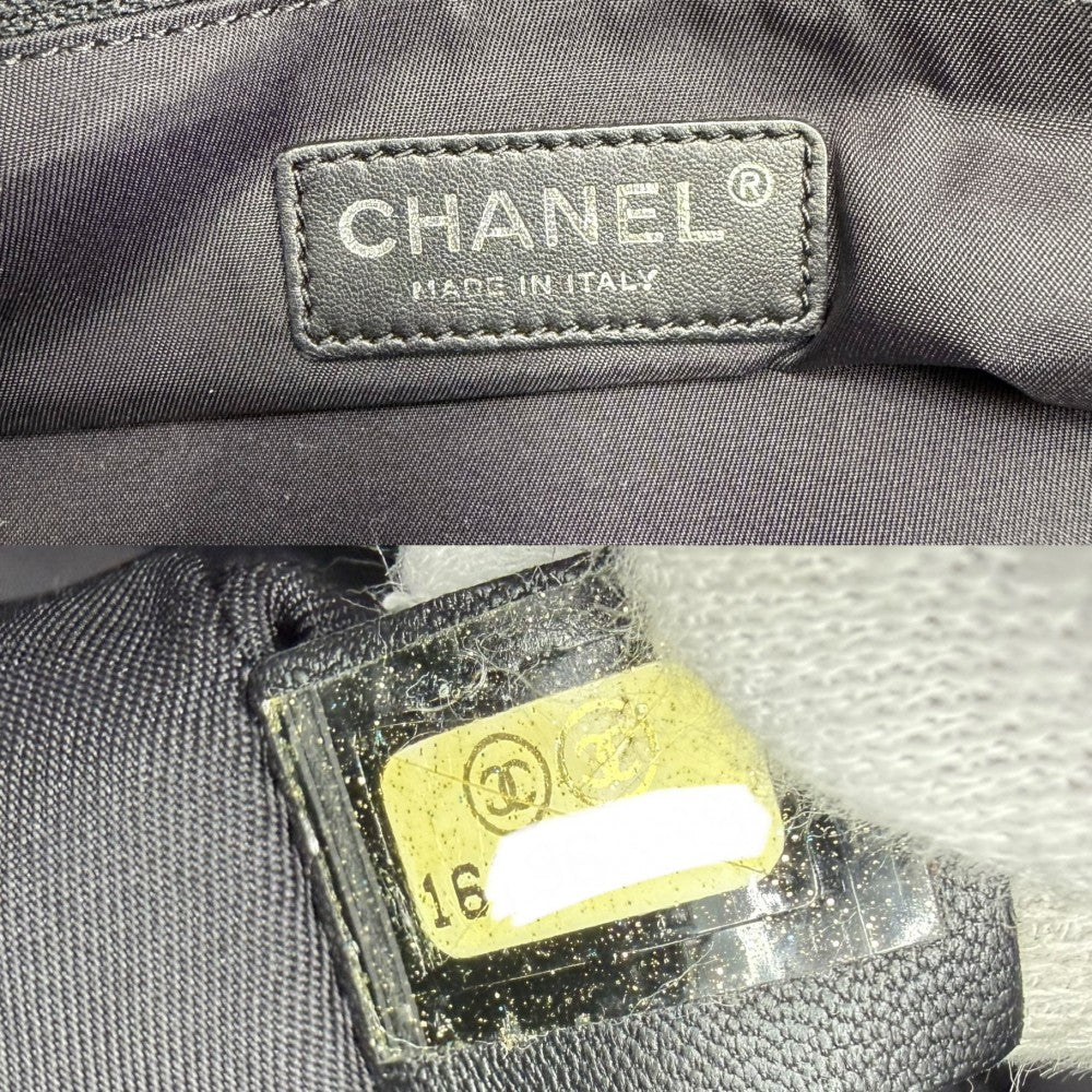 CHANEL シャネル トートバッグ パリビアリッツMM ハンドバッグ ココマーク ココマーク A34209 コーティングキャンバス レザー ブラック 黒 シルバー金具 レディース【中古品】