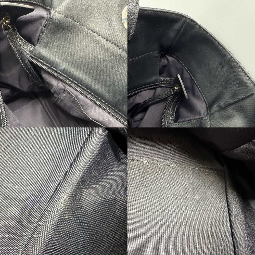 CHANEL シャネル トートバッグ パリビアリッツMM ハンドバッグ ココマーク ココマーク A34209 コーティングキャンバス レザー ブラック 黒 シルバー金具 レディース【中古品】