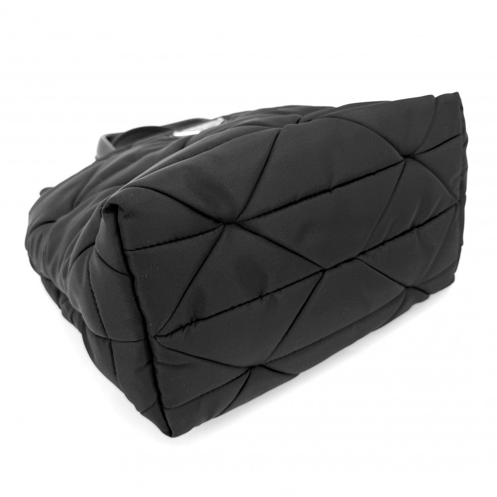 PRADA プラダ 2WAY スモール パデッド トートバッグ ショルダーバッグ ハンドバッグ 1BG373 ナイロン ブラック 黒 シルバー金具 レディース【中古品】