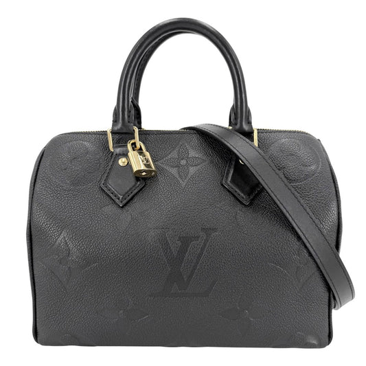 LOUIS VUITTON ルイヴィトン 2WAY モノグラムアンプラント スピーディバンドリエール 25 ハンドバッグ ショルダーバッグ M58951 ブラック 黒 ゴールド金具 レディース【中古品】