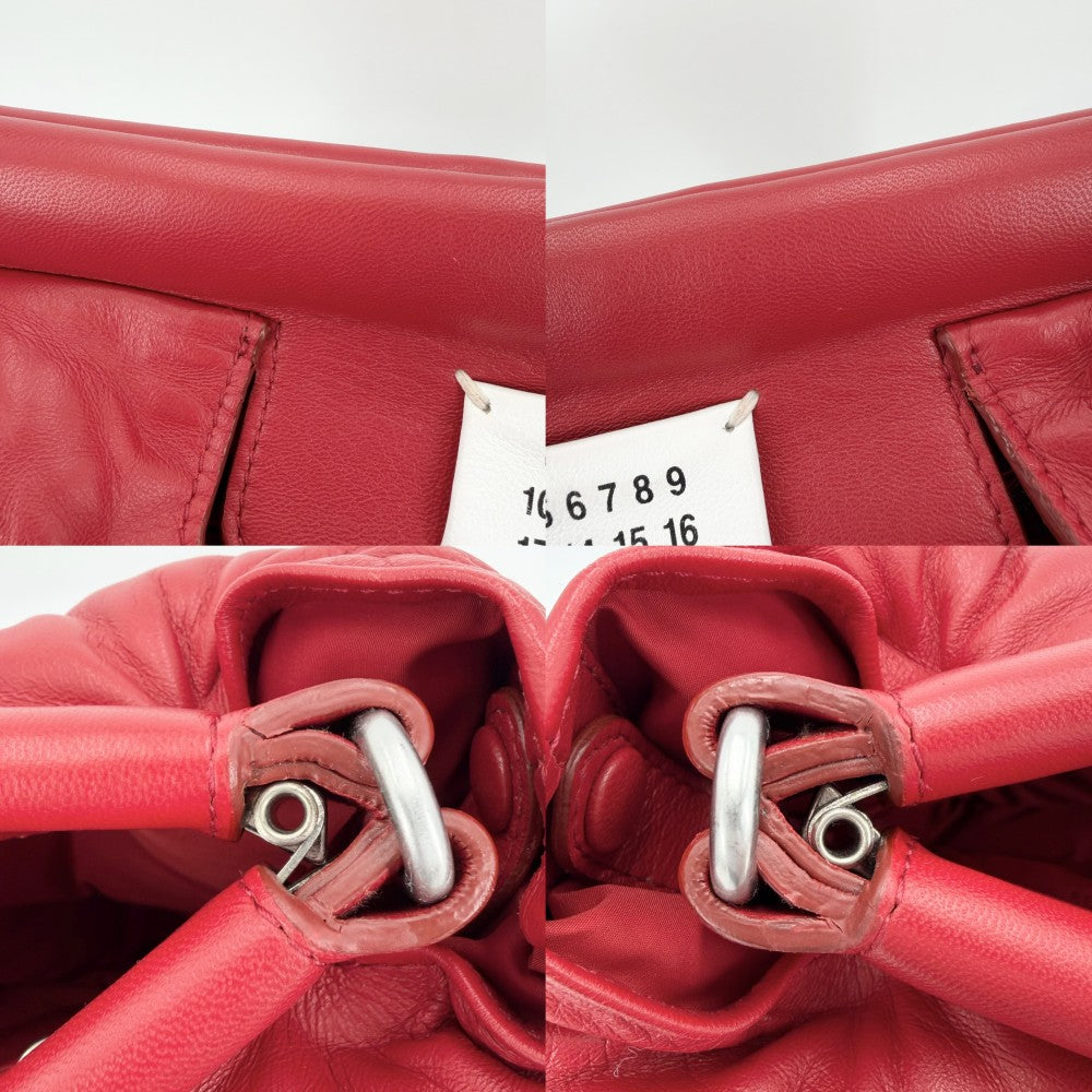 MARTIN MARGIELA マルタンマルジェラ 2WAY グラム スラム クロスボディバッグ クラッチ MARTIN MARGIELA メゾンマルジェラ S56WG0086 レザー レッド 赤 シルバー金具 レディース【中古品】
