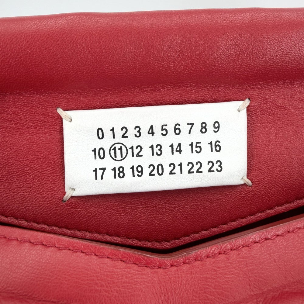 MARTIN MARGIELA マルタンマルジェラ 2WAY グラム スラム クロスボディバッグ クラッチ MARTIN MARGIELA メゾンマルジェラ S56WG0086 レザー レッド 赤 シルバー金具 レディース【中古品】