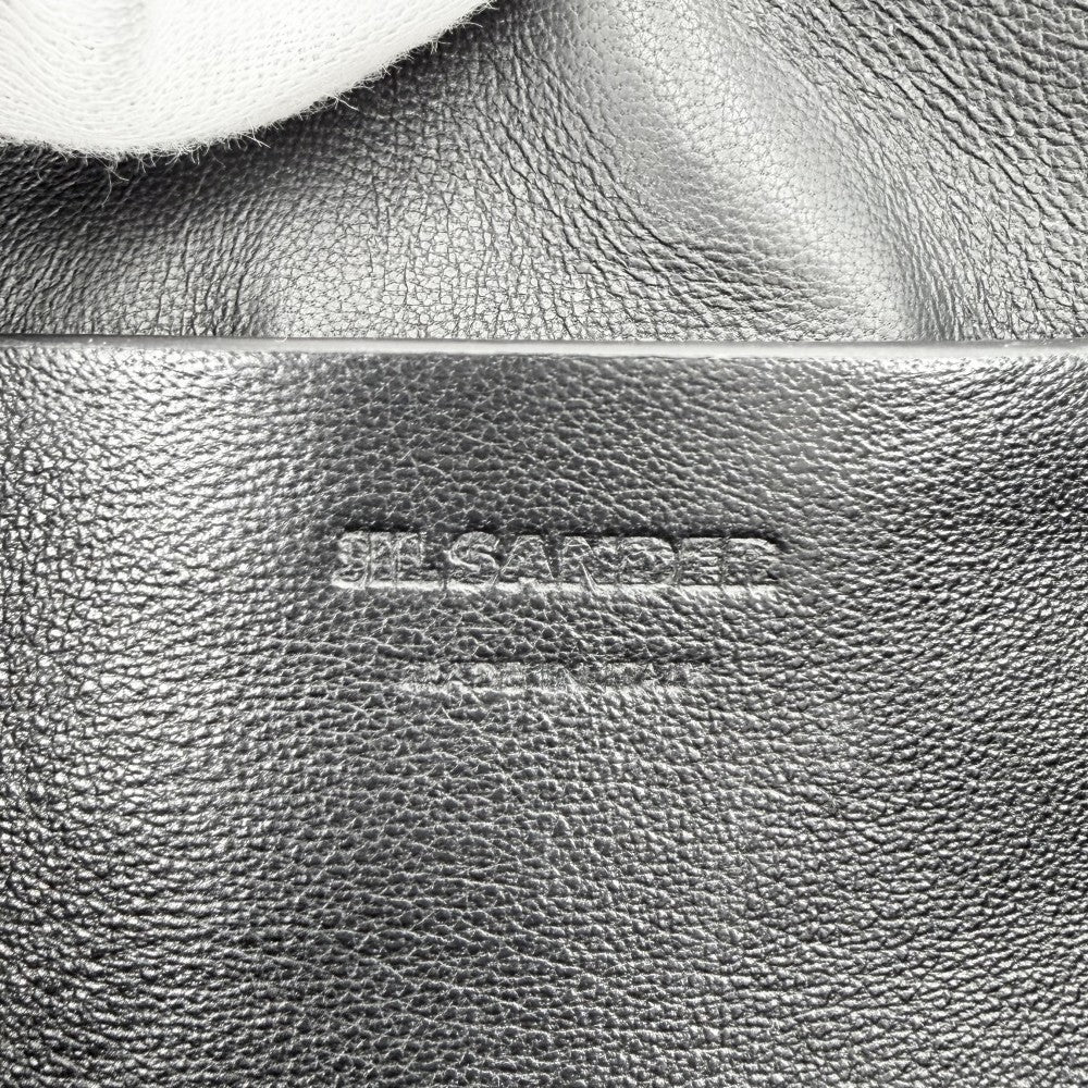 JIL SANDER ジルサンダー ショルダーバッグ カンノーロ パデッド スモール CANNOLO PADDED SMALL レザー ブラック 黒 ゴールド金具 レディース【中古品】