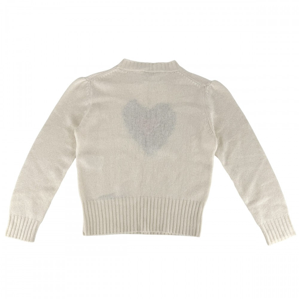 Christian Dior クリスチャンディオール ニット ハート トップス 長袖セーター アパレル 服 36 ホワイト 白 秋 冬 カシミヤ レディース【中古品】