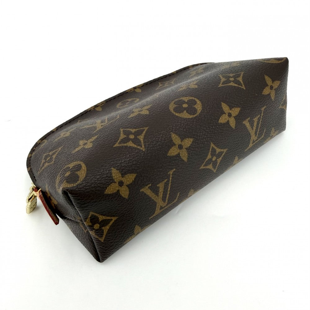 LOUIS VUITTON ルイヴィトン ポーチ モノグラム ポシェットコスメティックPM 化粧ポーチ コスメポーチ 小物入れ ブラウン 茶 M47515 ゴールド金具 レディース【中古品】