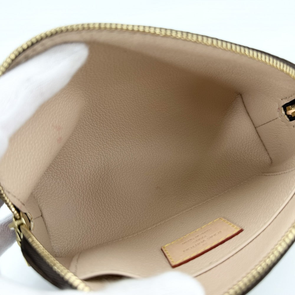 LOUIS VUITTON ルイヴィトン ポーチ モノグラム ポシェットコスメティックPM 化粧ポーチ コスメポーチ 小物入れ ブラウン 茶 M47515 ゴールド金具 レディース【中古品】