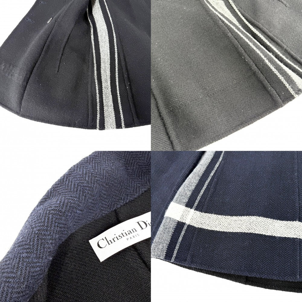 Dior ディオール ジャケット ロゴ ダブルブレスト アウター バージャケット アパレル 服 40 ネイビー 紺 秋 冬 ウール ナイロン レディース【中古品】