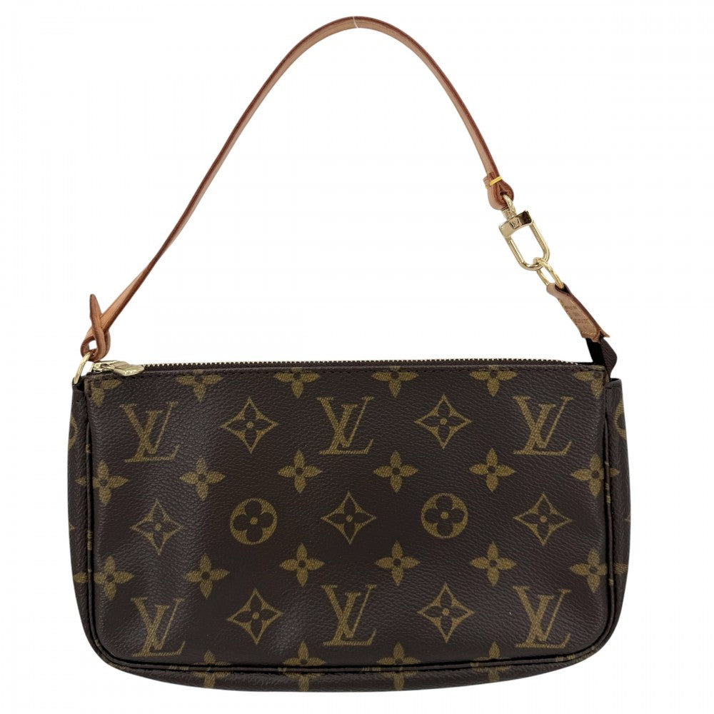 LOUIS VUITTON ルイヴィトン ハンドバッグ ポシェットアクセソワール アクセサリーポーチ ミニバッグ M51980 モノグラムキャンバス ブラウン 茶 ゴールド金具 レディース【中古品】