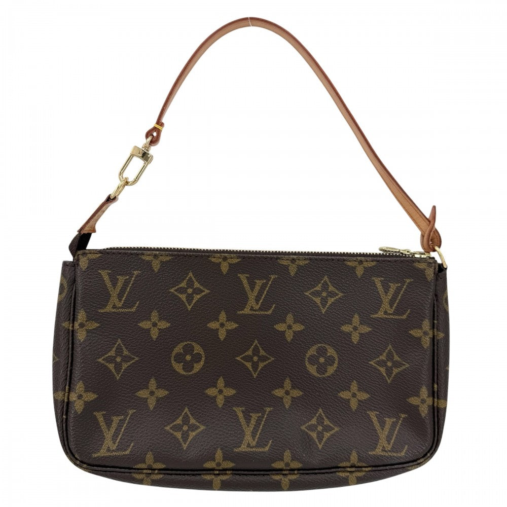 LOUIS VUITTON ルイヴィトン ハンドバッグ ポシェットアクセソワール アクセサリーポーチ ミニバッグ M51980 モノグラムキャンバス ブラウン 茶 ゴールド金具 レディース【中古品】