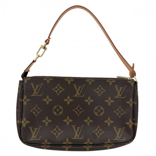 LOUIS VUITTON ルイヴィトン ハンドバッグ ポシェットアクセソワール アクセサリーポーチ ミニバッグ M51980 モノグラムキャンバス ブラウン 茶 ゴールド金具 レディース【中古品】