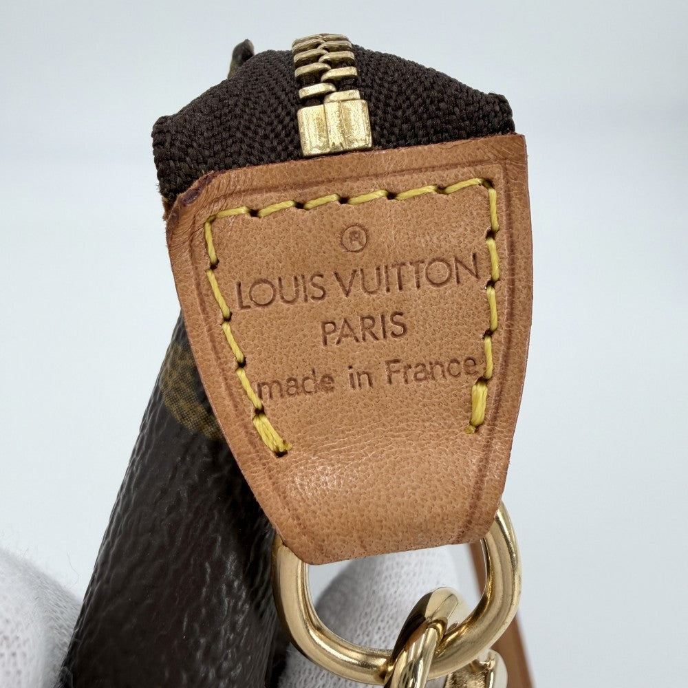 LOUIS VUITTON ルイヴィトン ハンドバッグ ポシェットアクセソワール アクセサリーポーチ ミニバッグ M51980 モノグラムキャンバス ブラウン 茶 ゴールド金具 レディース【中古品】