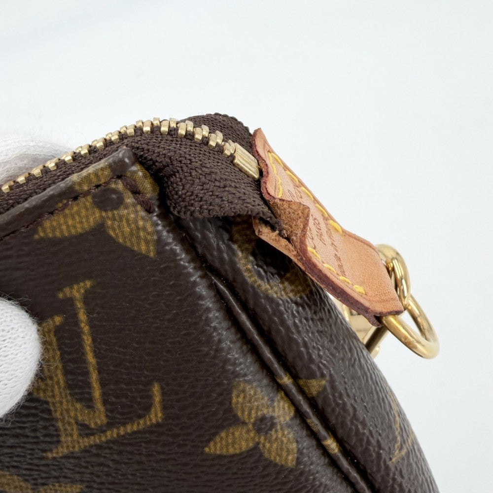 LOUIS VUITTON ルイヴィトン ハンドバッグ ポシェットアクセソワール アクセサリーポーチ ミニバッグ M51980 モノグラムキャンバス ブラウン 茶 ゴールド金具 レディース【中古品】
