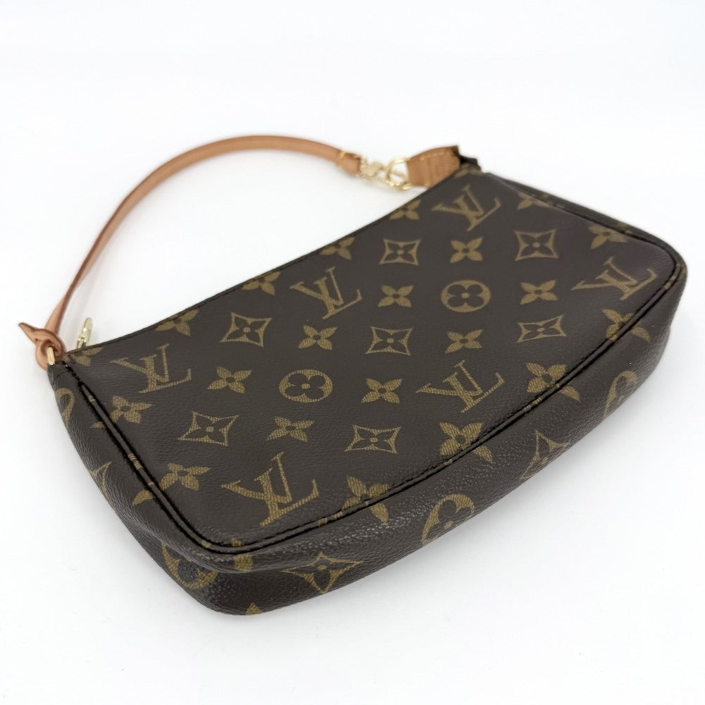 LOUIS VUITTON ルイヴィトン ハンドバッグ ポシェットアクセソワール アクセサリーポーチ ミニバッグ M51980 モノグラムキャンバス ブラウン 茶 ゴールド金具 レディース【中古品】